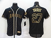 Angels 27 Mike Trout Black Gold 2020 Nike Flexbase Jersey,baseball caps,new era cap wholesale,wholesale hats
